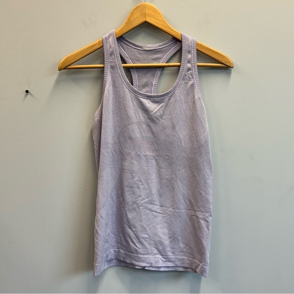 lululemon swiftly tech razorback tank top purple size 6